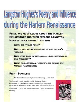 Preview of Pathfinder: Langston Hughes and the Harlem Renaissance