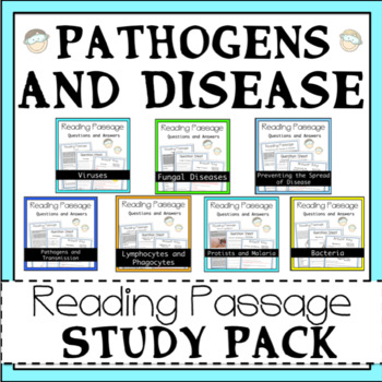 Preview of Pathogens and Disease Worksheet Activity Bundle