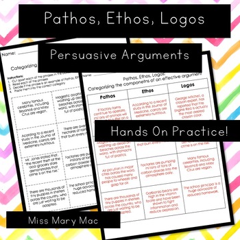 Pathos, Ethos, Logos: How to Craft a Persuasive Argument by Miss ...