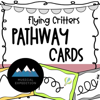 Preview of Flying Critters Pathway Cards for Vocal Exploration