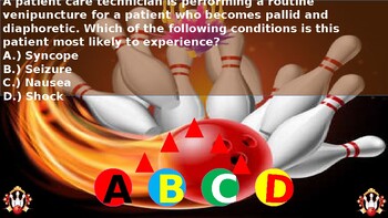 Preview of Patient Care Technician Certification Exam - BOWLING Game