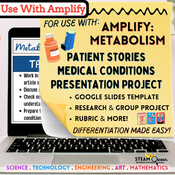 Preview of Patient Stories: Research & Presentation Template Amplify Metabolism Lesson 2.2