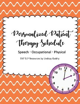 Preview of Patient Therapy Schedule