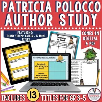 Preview of Patricia Polacco Author Study 13 Book Companions Chicken Sunday and More