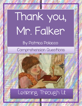 Preview of Patricia Polacco THANK YOU, MR. FALKER - Comprehension (Answer Key Included)