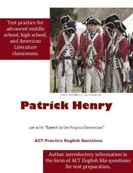 Preview of Patrick Henry ACT English Practice Questions