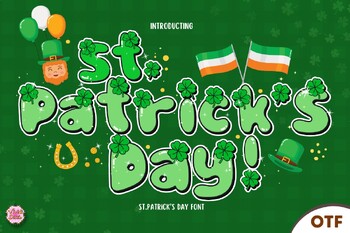 Preview of St. Patrick's Day Bubble font letters for teachers