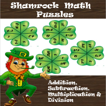Preview of Patrick's Shamrock Math Puzzles