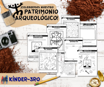 Preview of Patrimonio Arqueológico Hojas de trabajo (K-3ro)