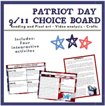 Preview of Patriot Day 9/11 Choice Board