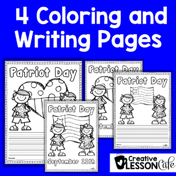 Patriot Day Coloring and Writing Page Freebie by Creative Lesson Cafe