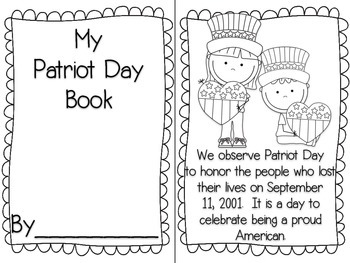 Patriot Day Mini-Book by Liz Wimp | Teachers Pay Teachers