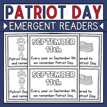 Preview of Patriot Day Mini Book for Emergent Readers | Patriot Day Emergent Reader