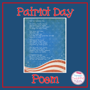 Patriot Day Poem Freebie by Theresa's Teaching Tidbits | TPT