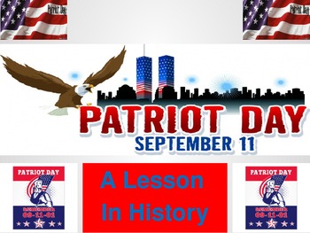 Preview of Patriot Day Powerpoint and Activity 9-11