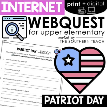 Preview of Patriot Day WebQuest - Internet Scavenger Hunt Activity