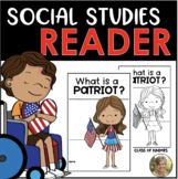 Patriot Reader USA Social Studies Patriotism Kindergarten 