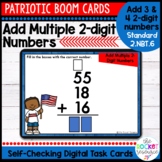 Patriotic 2-Digit Addition of Multiple Numbers BOOM™ Cards