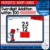 Patriotic 2 Digit Addition with and without regrouping BOO