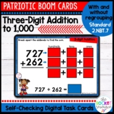 Patriotic 3-Digit Addition With and Without Regrouping BOO