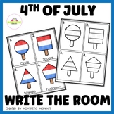 Patriotic 4th of July Shapes Write the Room Activity for E