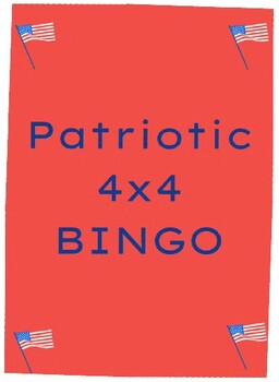 Preview of Patriotic 4x4 Bingo