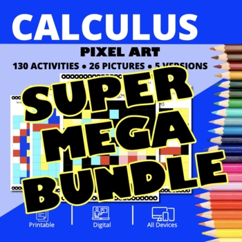 Preview of Patriotic AP Calculus SUPER MEGA BUNDLE: Math Pixel Art Activities