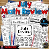 Patriotic Activities for Math 1st Grade Review No Prep Pri