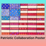 Patriotic Activity- American Flag Collaboration Coloring Poster