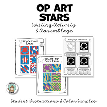 Patriotic Art Activity • Op Art Stars & Stripes • Elementary Art Lesson
