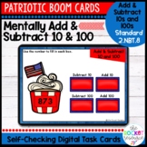 Patriotic Add and Subtract 10 and 100 BOOM™ Cards 2.NBT.8