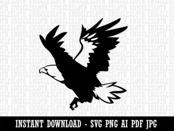 eagle flying clipart black and white