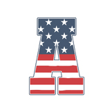 Patriotic American Flag Alphabet Letters for Bulletin Board