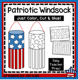 Patriotic Art Project - Hanging Windsock - American Flag C