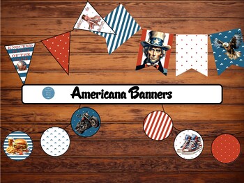 Preview of Patriotic Banners in Round, Pendant and Bunting Style