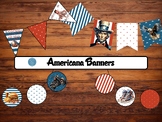 Patriotic Banners in Round, Pendant and Bunting Style