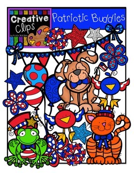 Preview of Patriotic Buddies {Creative Clips Digital Clipart}