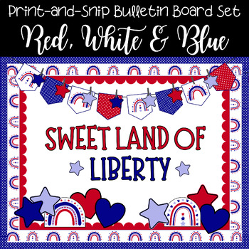 Preview of Patriotic Bulletin Board Kit, President's Day, Veteran's Day, Independence Day