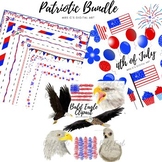 Patriotic Bundle | 4th of July Bundle | Borders, shapes, b