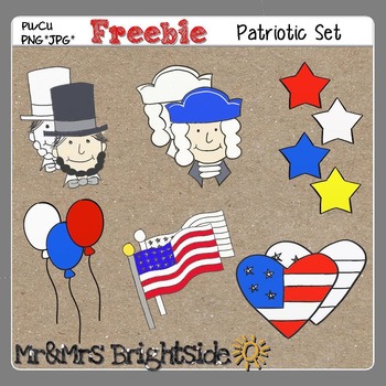 Preview of Patriotic Clipart Freebie