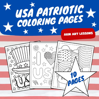 Preview of Patriotic Coloring Pages - Coloring Sheet - Veterans/Memorial/Labor Day Activity