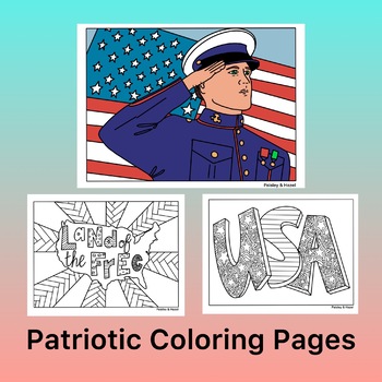 Preview of Patriotic Coloring Pages- Veterans Day, Patriots Day, Labor Day Activity
