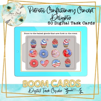 Preview of Patriotic Confectionary Delights - Concepts and Following Directions BOOM Cards