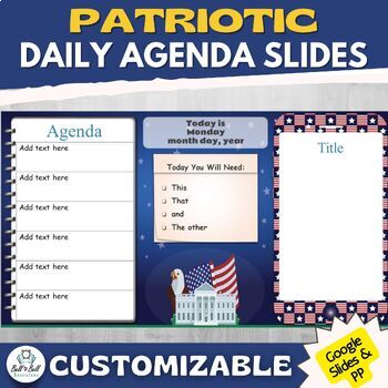 Preview of Patriotic Daily Agenda Template Slides