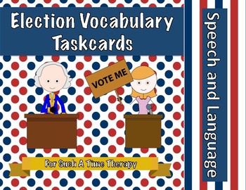 Preview of Patriotic Election Vocabulary Task Cards