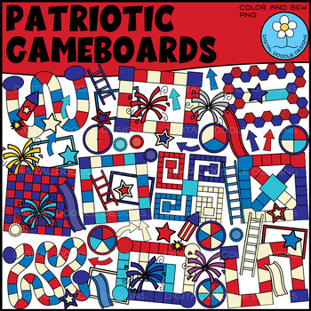 Preview of Patriotic Game Boards Clipart