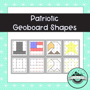 Preview of Patriotic Geoboard Task Cards