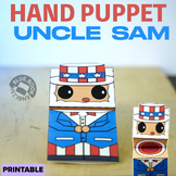 Patriotic Hand Puppet Craft , Letter U, Uncle Sam Coloring