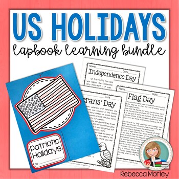 Preview of US Holidays and Patriotic Celebrations Lapbook and Reading Passage Bundle