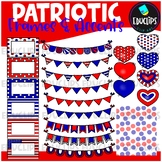 Patriotic/July 4th Frames & Accents Clip Art Set {Educlips